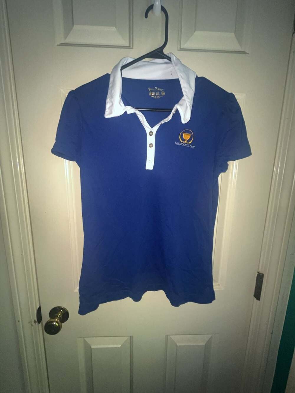 Lilly Pulitzer Luxletic Presidents Cup Embroidered Short Sleeve Golf Polo